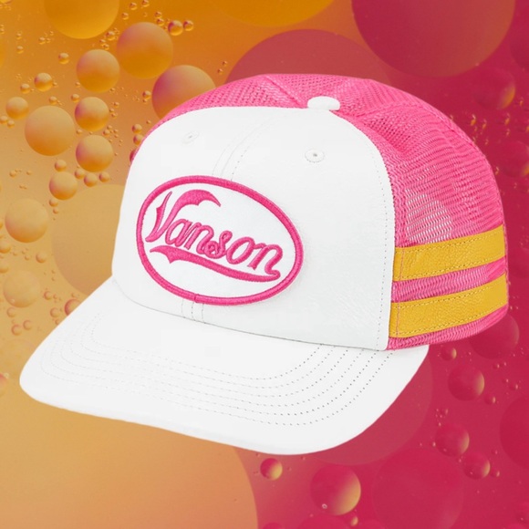 Supreme Vanson Leathers Mesh Back 6-Panel Trucker Hat • White • FW25 - Picture 1 of 3